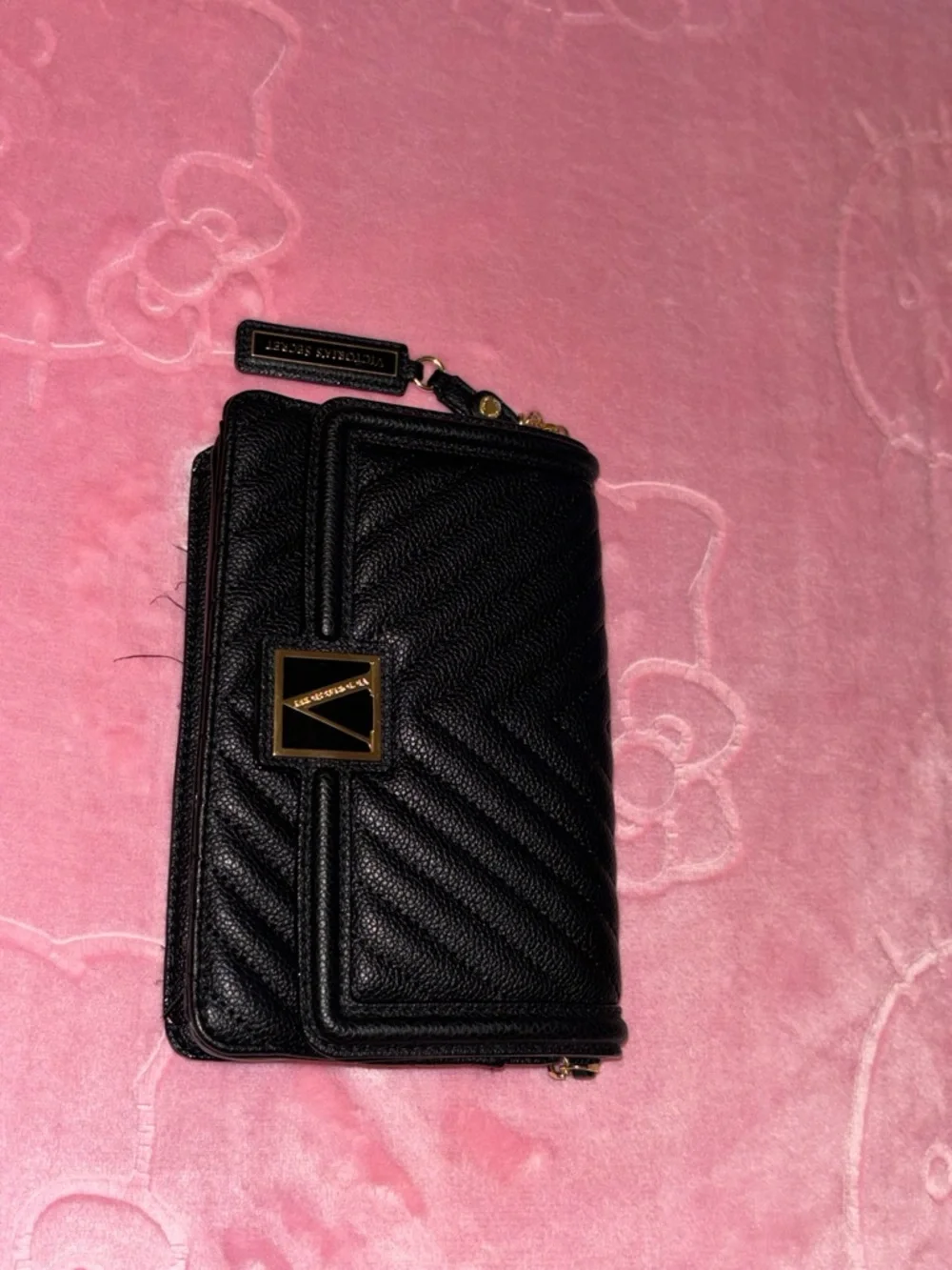 Victoria's Secret Black Quilted Crossbody purse - Picture 2 of 4